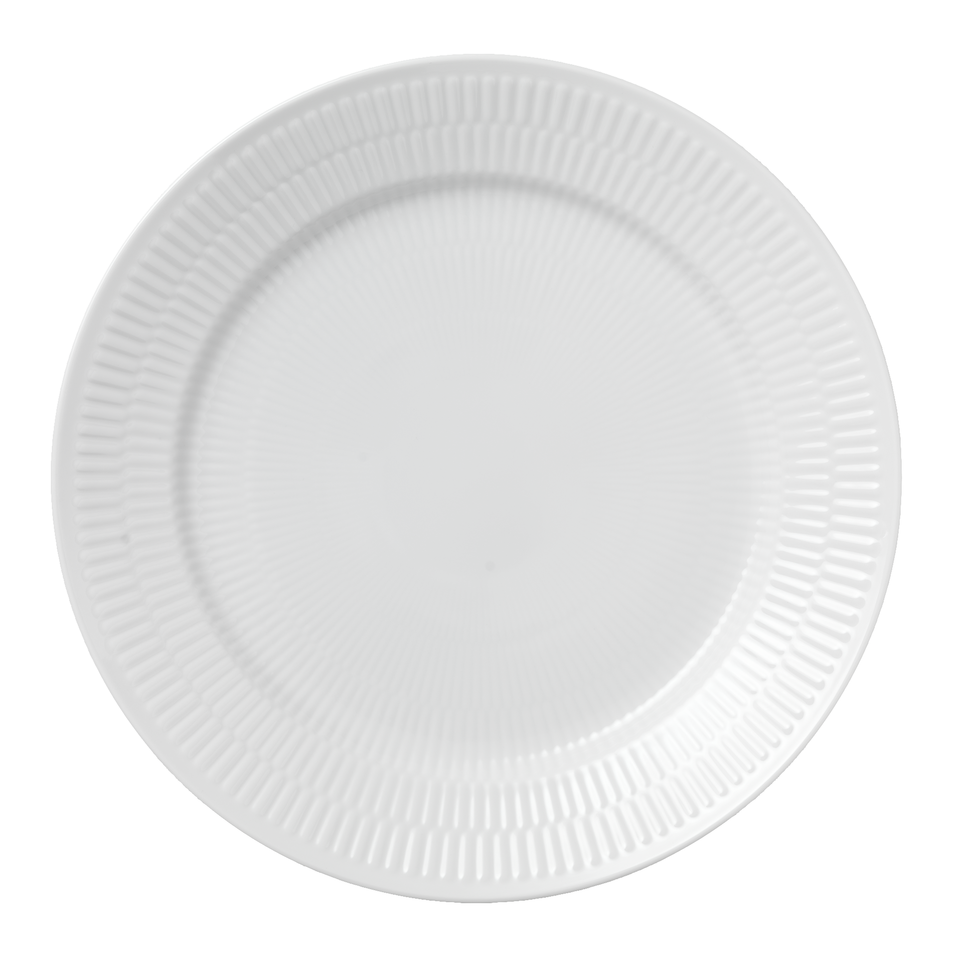 Royal Copenhagen Speiseteller Weiß Gerippt 27 cm