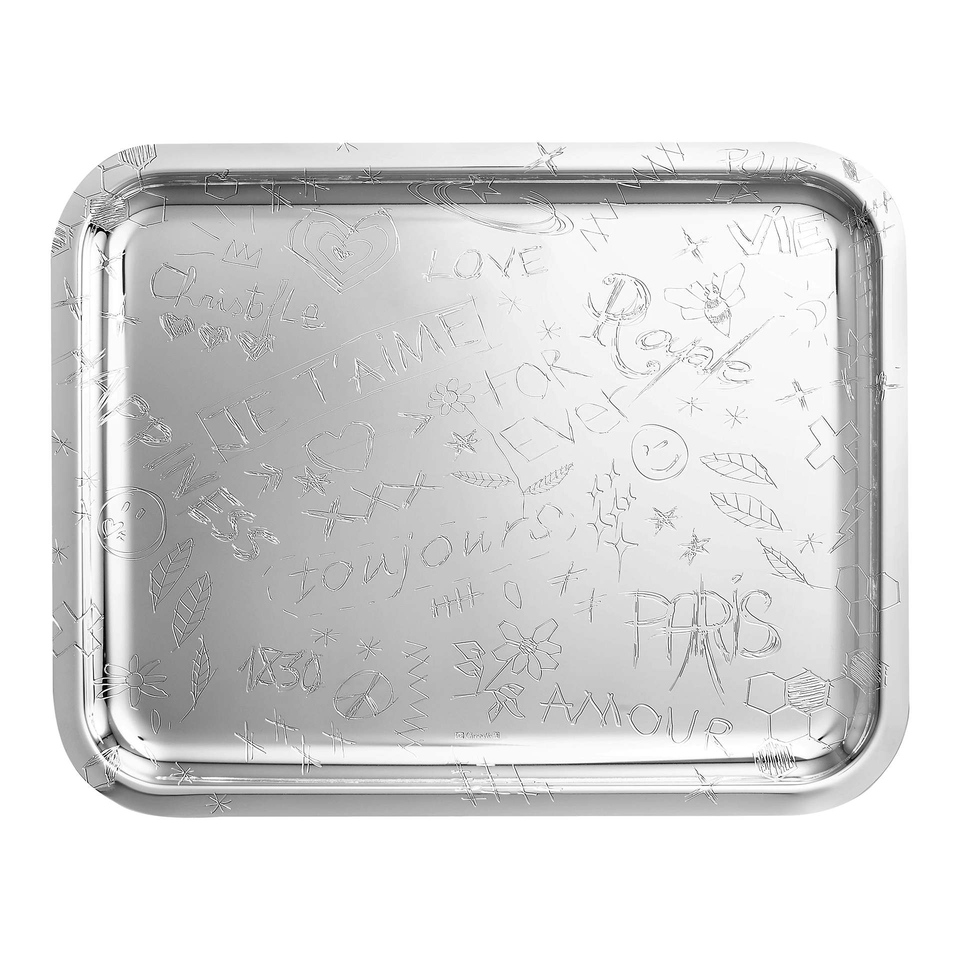 Christofle Tablett Grafiti 36x28 cm