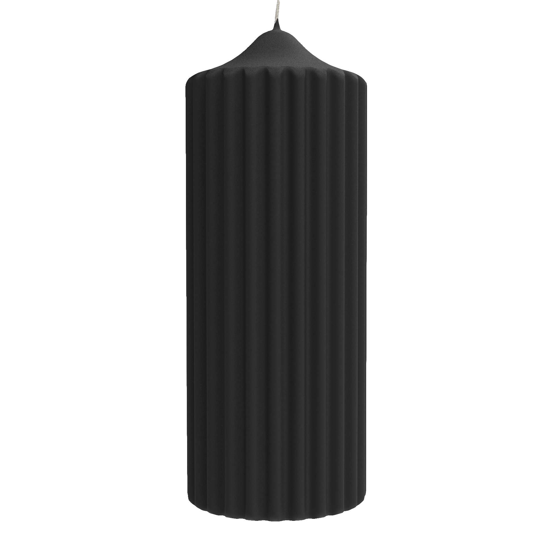 ENGELS KLASSIK Rillenkerze Schwarz 20 cm