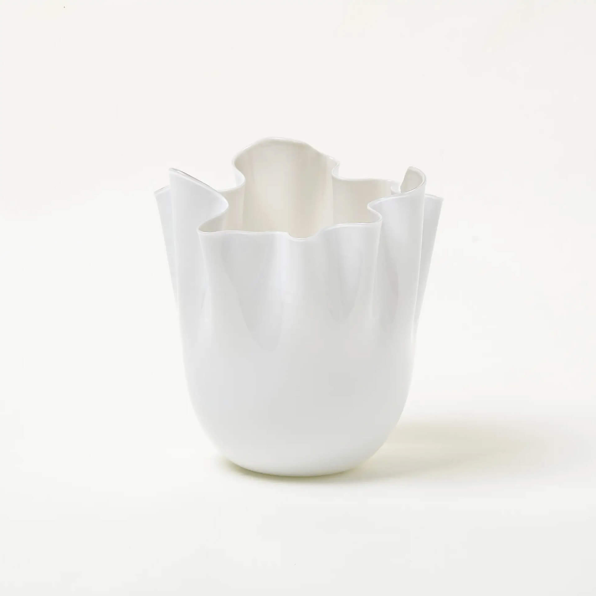 Venini Fazzoletto Vase Snow 24 cm
