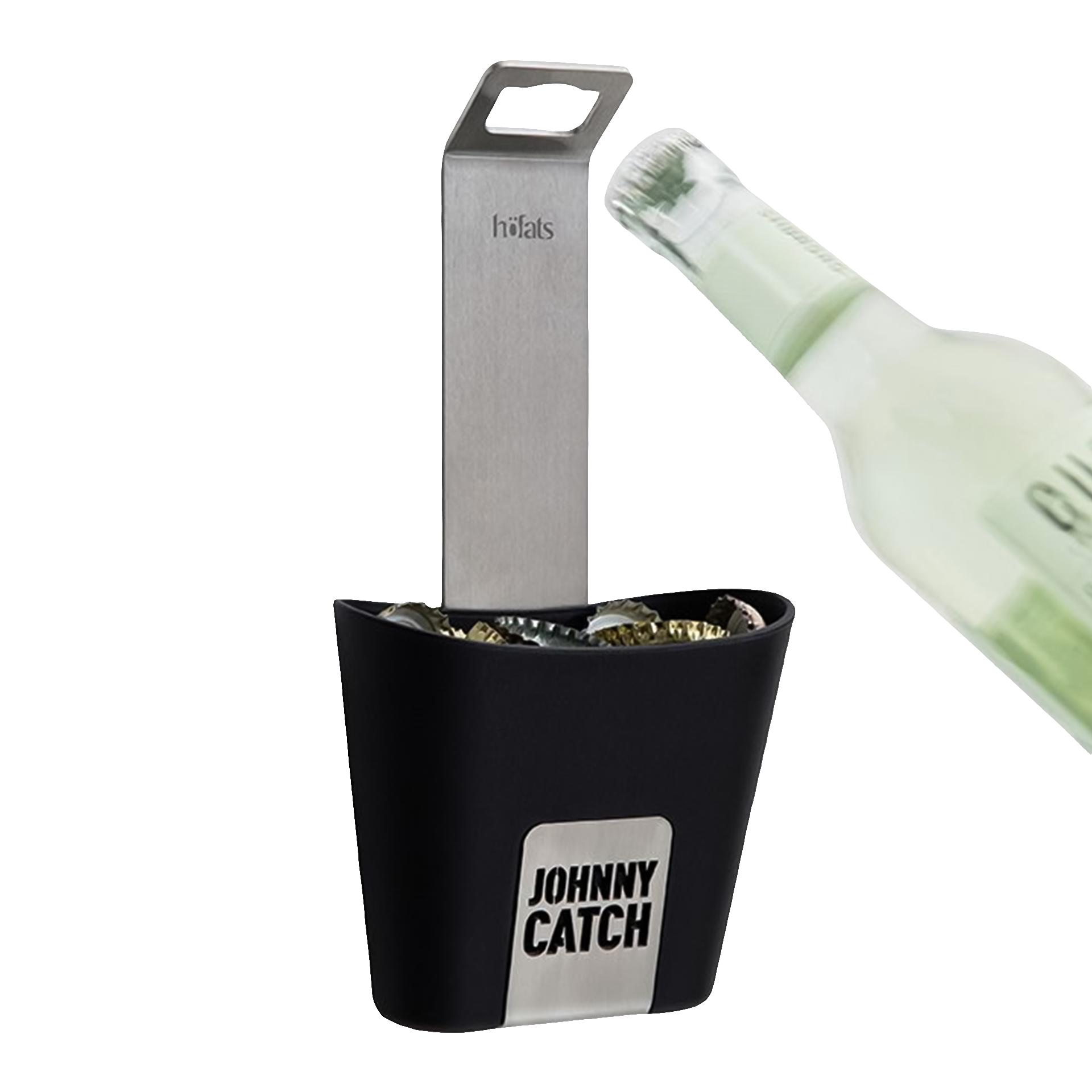 höfats, Jonny Catch, Cup Bottle Opener Silver, Flaschenöffner, Korken, Weinverschluss, Küchenwerkzeug, Metalldesign