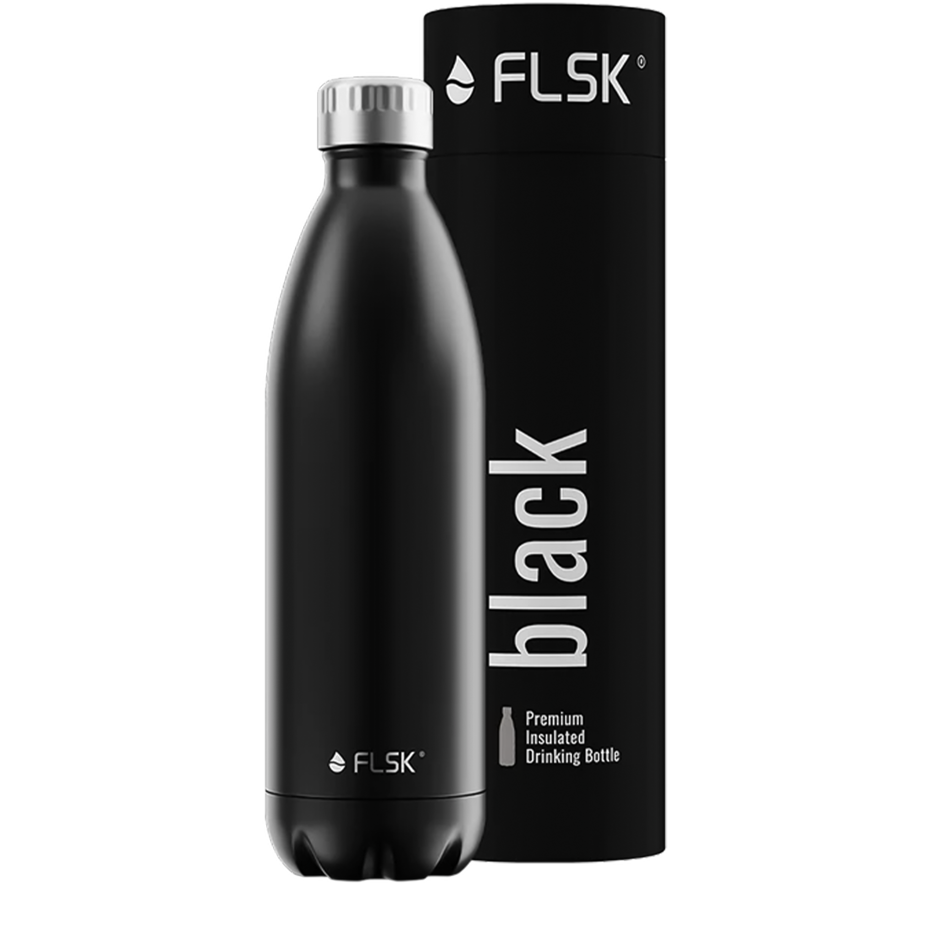 FLSK Trinkflasche Schwarz 1,00 l