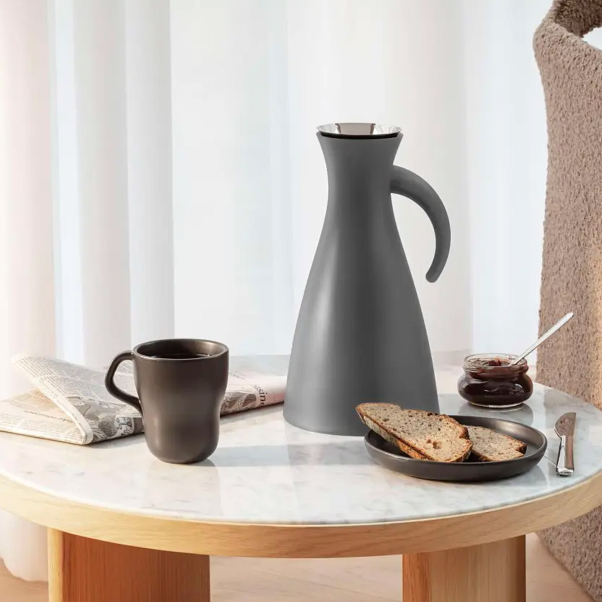Vacuum Jug Elephant Grey 1.00 l, Karaffe, Glaskanne, Kaffeekanne, Tischdekoration, Geschirrset
