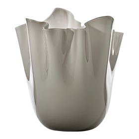 Venini Fazzoletto Vase Grey