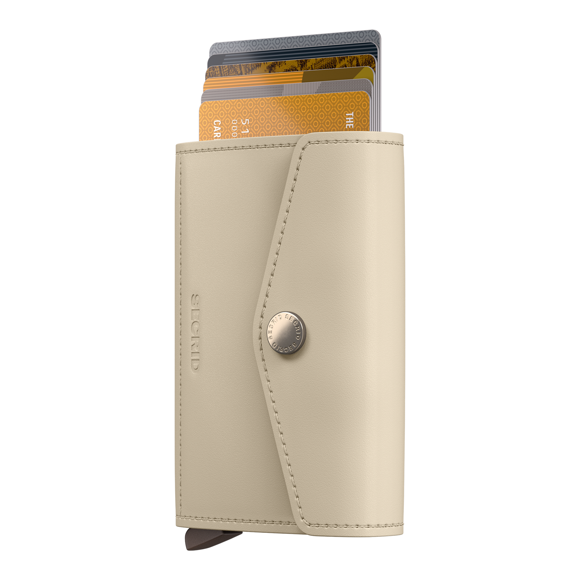Envelope Wallet Latte, Brieftasche, Kartenhalter, Beige, Leder, Brieftasche mit Karten