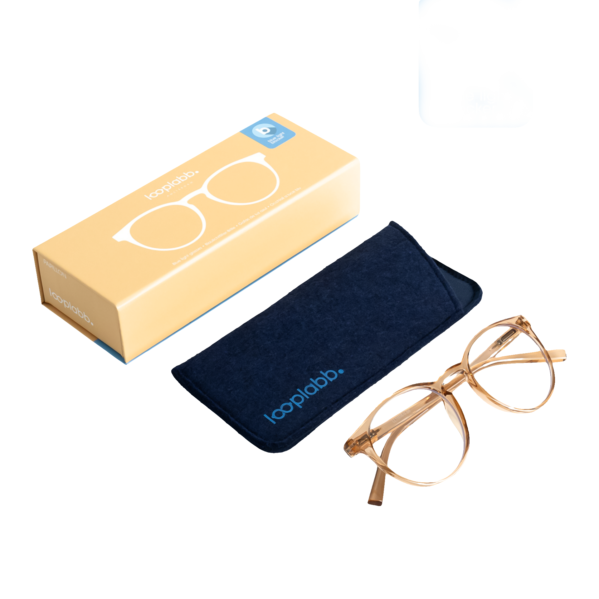 Looplabb Blaulichtfilter-Brille PAPILLON BLUE LIGHT Crystal Champagne
