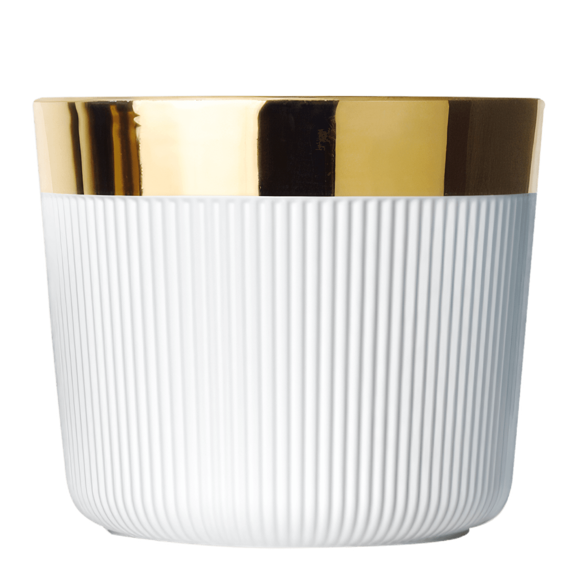 SIEGER Champagnerbecher Weiß, Tumbler, Becher, weißer Rand, goldener Rand, Trinkglas