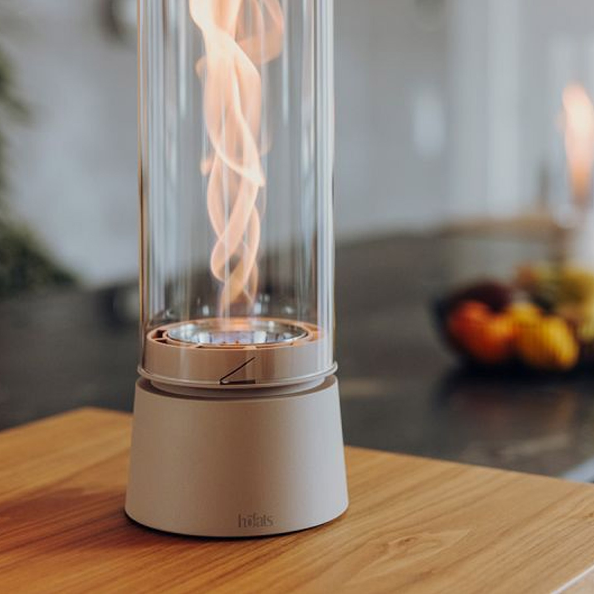 Tabletop Fireplace 1200 Sand, Lampen, Glaskeramik, Tischlampe, Deko-Lampe, Flammenoptik