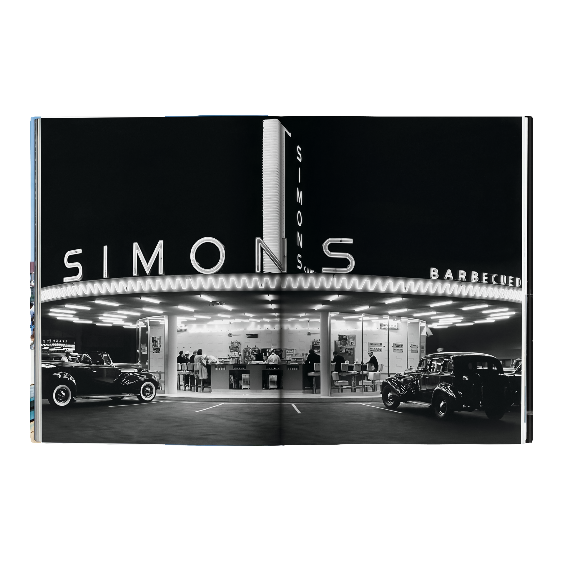Coffee Table Book Los Angeles, Diner, Barbecue, Retroauto, Neonbeschilderung, Schwarzweiß