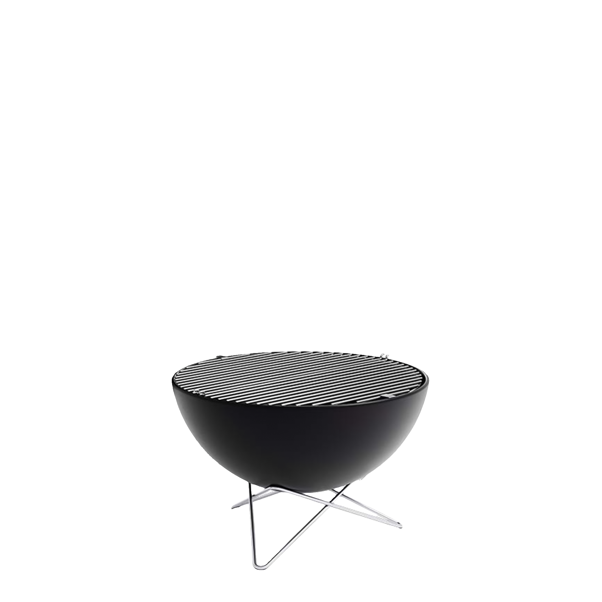 Grill grid 57, Sessel, Schalenstuhl, Schwarz, Metallbeine, Grillrost