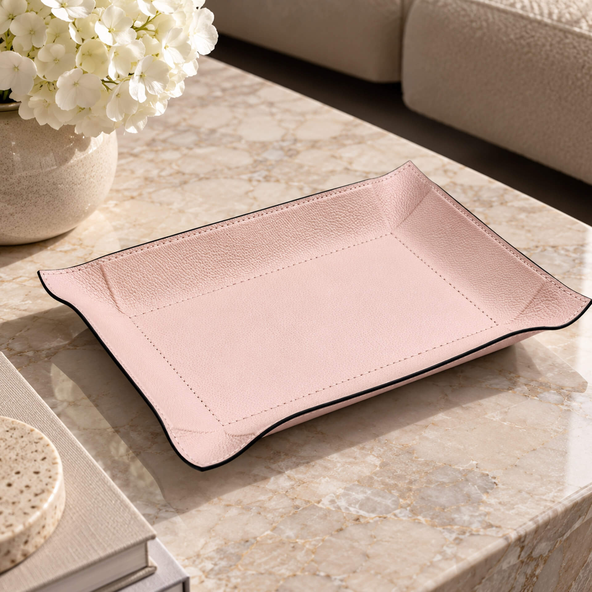 Giobagnara Jack Schale Rechteckig Groß Golf Blush Pink