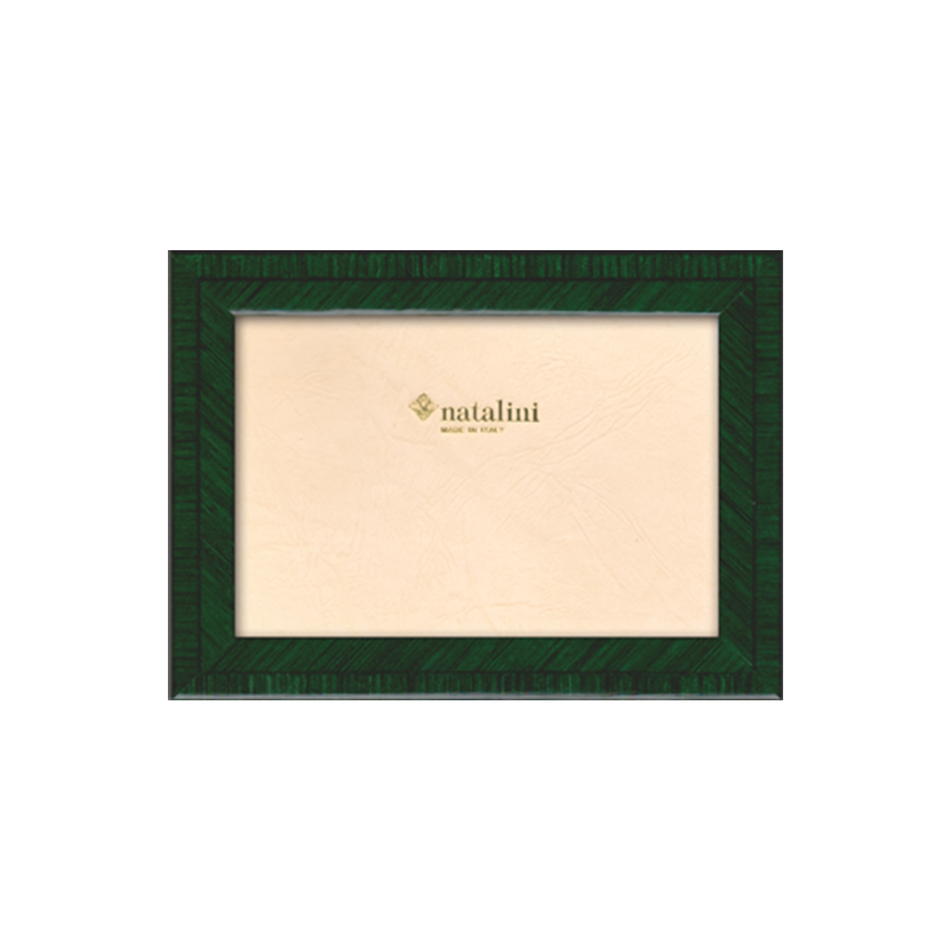 Picture Frame Verdone 13x18 cm, Rahmen, grüner Rahmen, Foto-Rahmen, goldenes Logo, Natalini