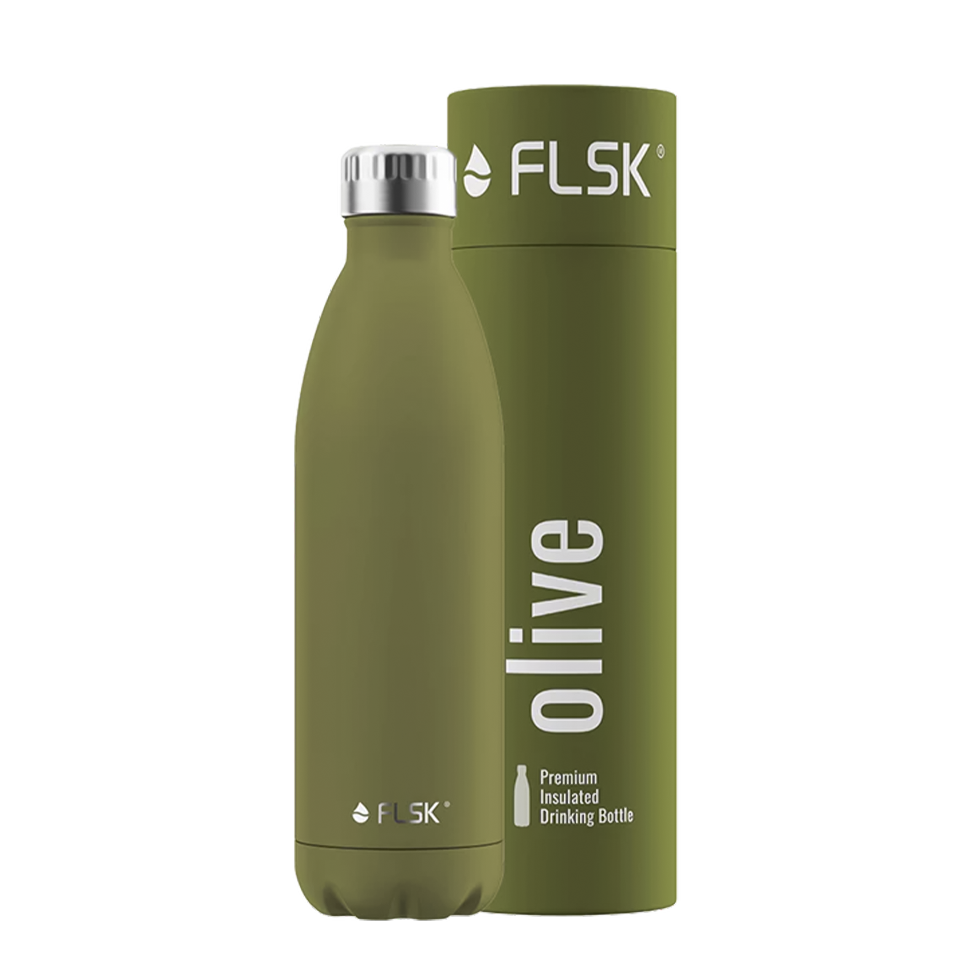 FLSK Trinkflasche Olive 0,75 l
