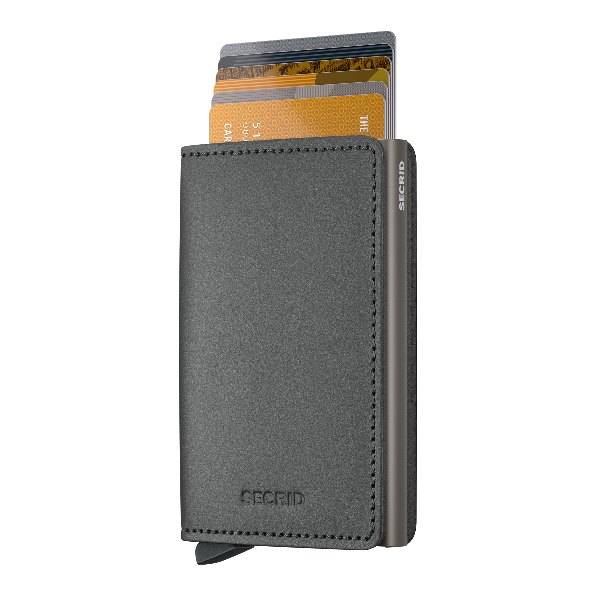 Slimwallet Steel, geldbörse, kartenhalter, schmal, leder, grau