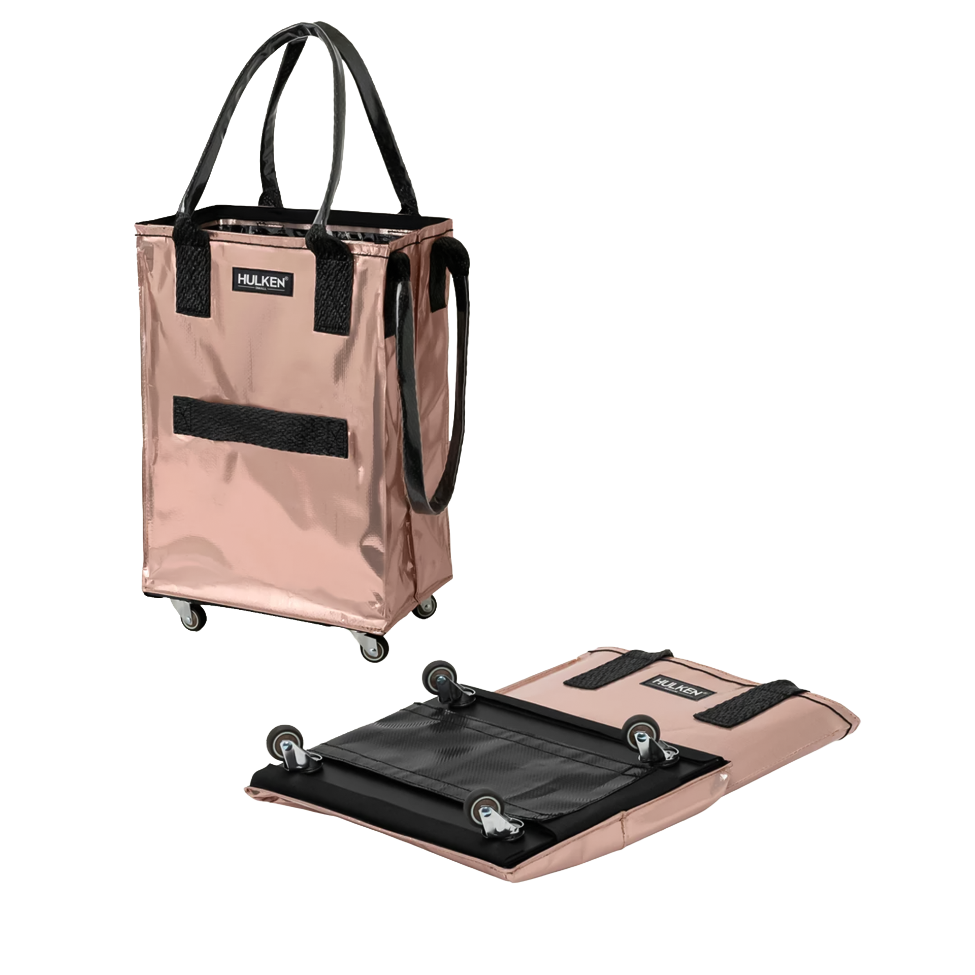 Hulken Original Rolling Tote Bag Quick Schleps Klein Rosegold