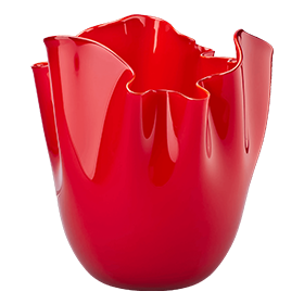 Venini Fazzoletto Vase Red