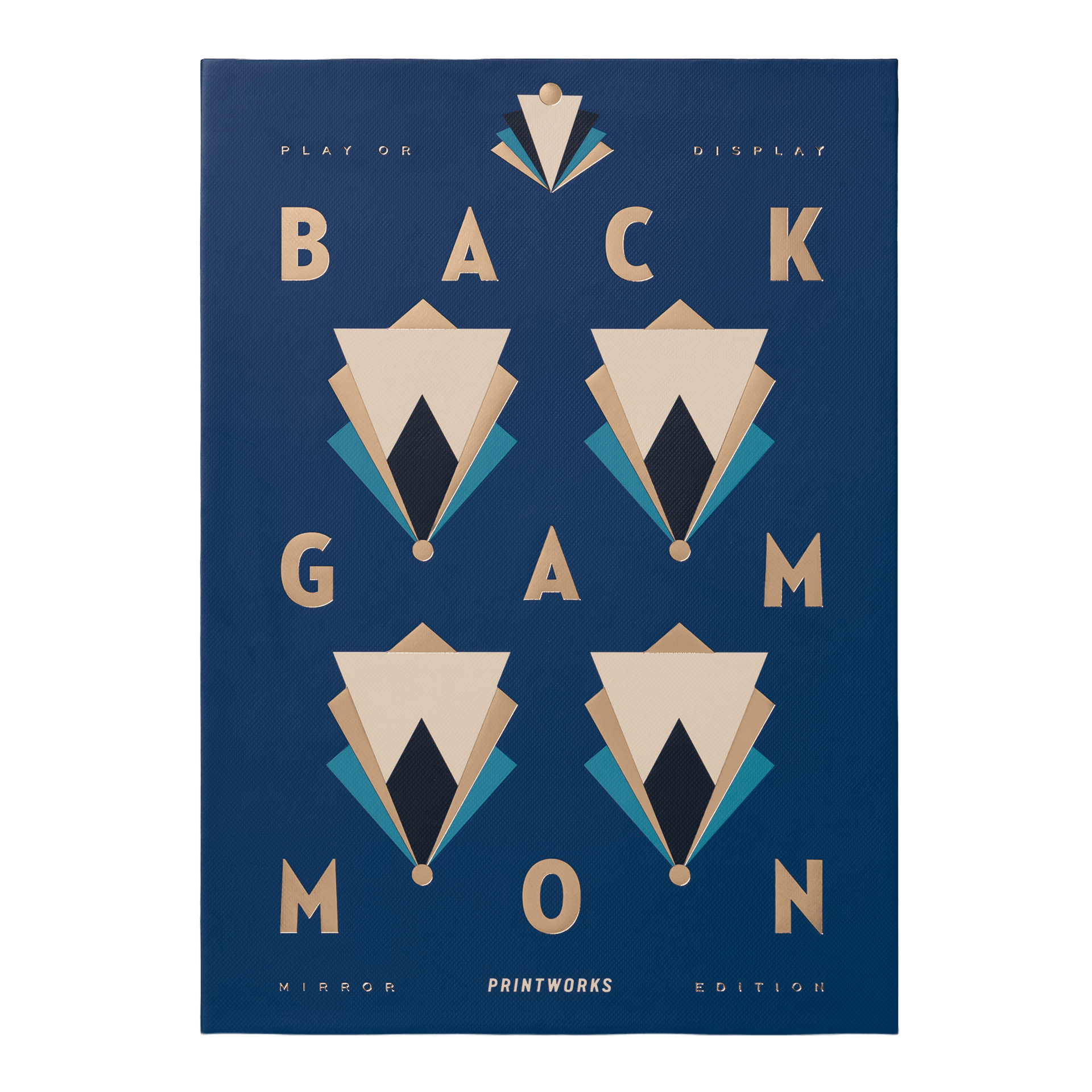 PRINTWORKS Classic Backgammon Mirror Dunkelblau