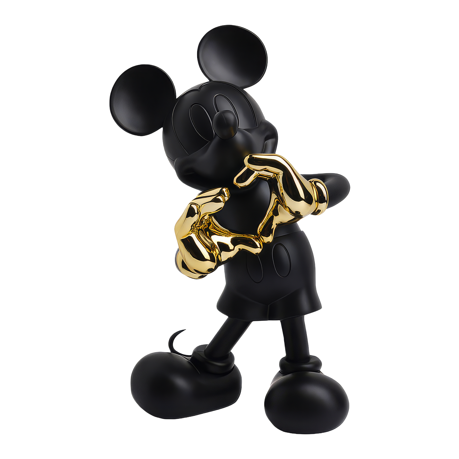 Mickey with Love by Kelly Hoppen black & gold 30 cm, Figur, Mickey Maus, Schwarz, Gold, Skulptur