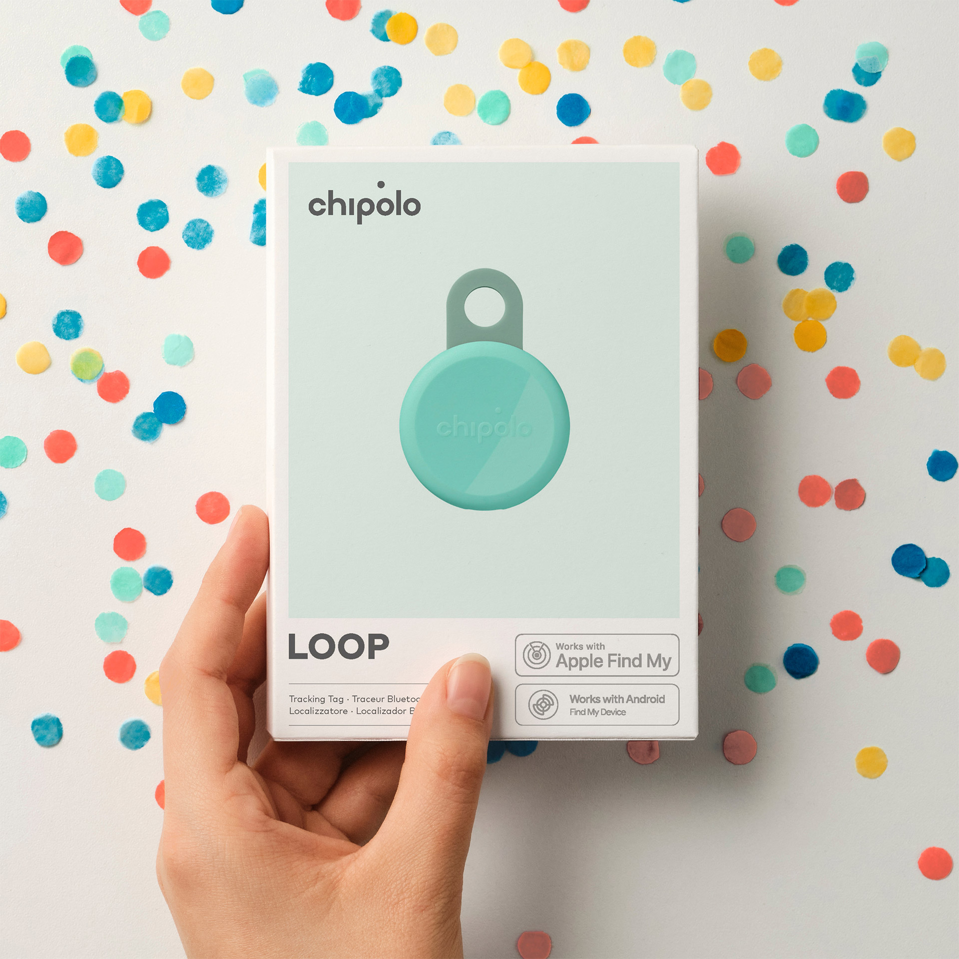 Bluetooth-Tracker Key Mint, Loop, Bluetooth-Tracker, Kreis, Mintgrün, Lokalisierbar