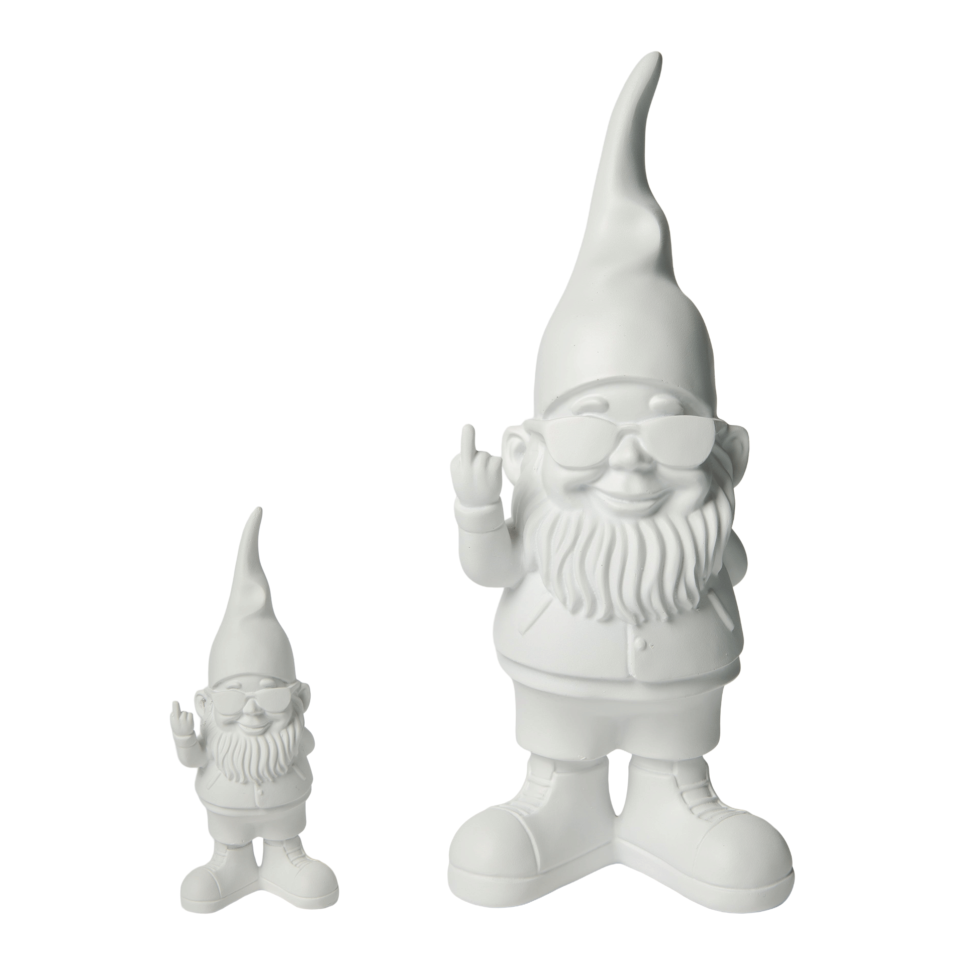 Gnome Bernado white 12 cm, Gnom, Gartenfigur, Weihnachtsdeko, Miniatur, Beige?