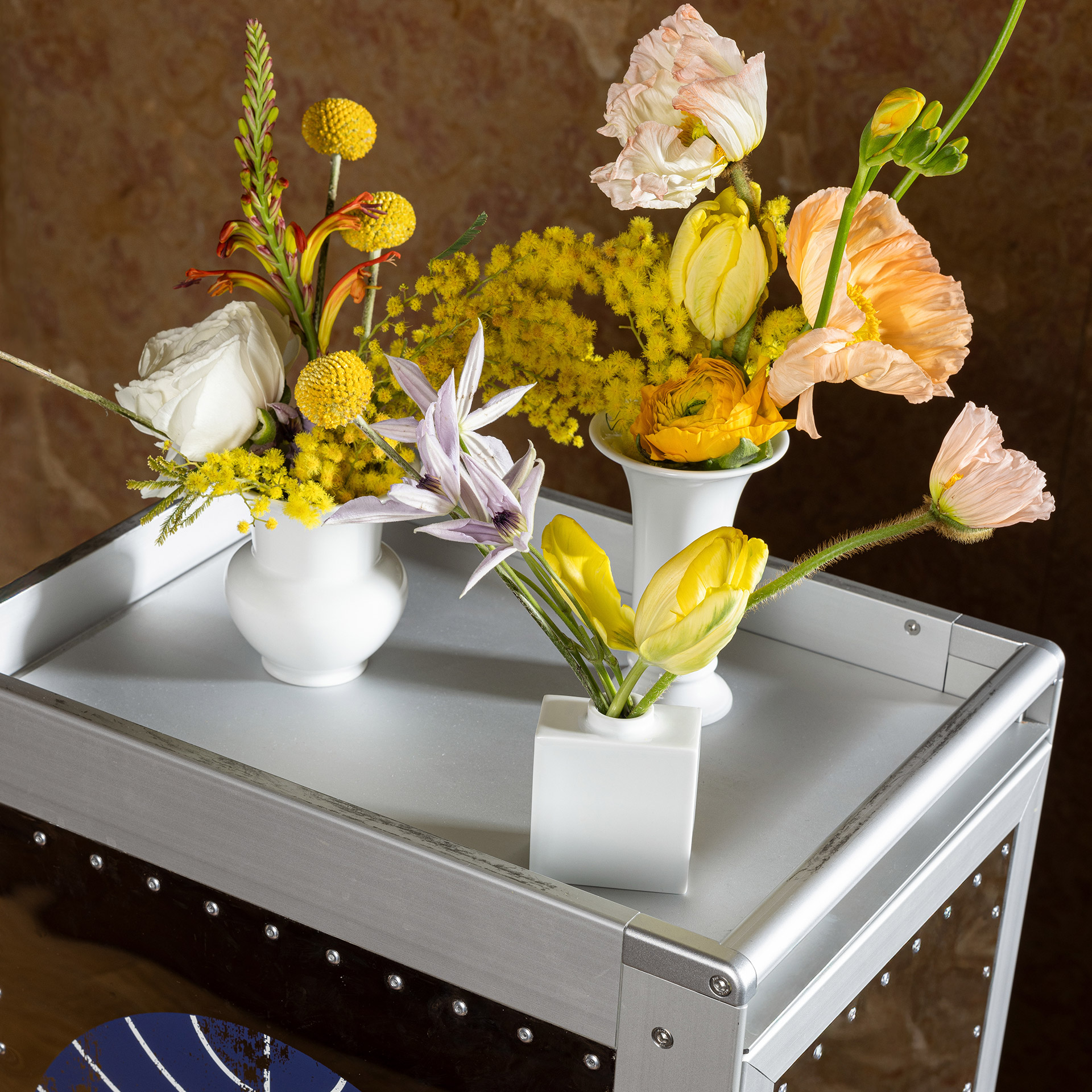 Mini Vase Set 3pcs., Blumen, Vase, Blumenstrauß, Strauß, Vase aus Keramik