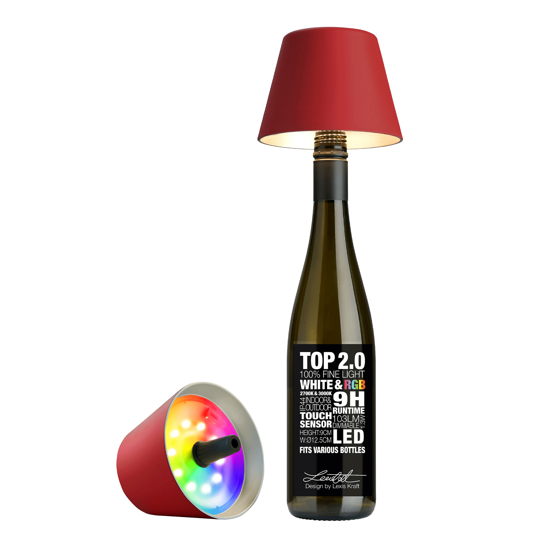LED Bottle Light Dimmable Red