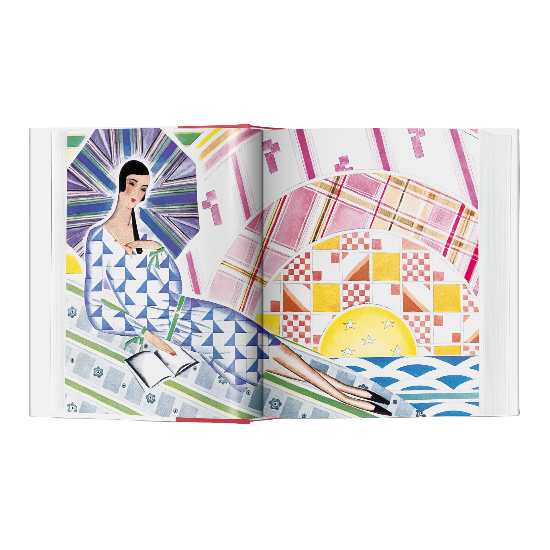 20th-Century Fashion. 100 Years of Apparel Ads, artwork, collage, geometric, frau, bunt