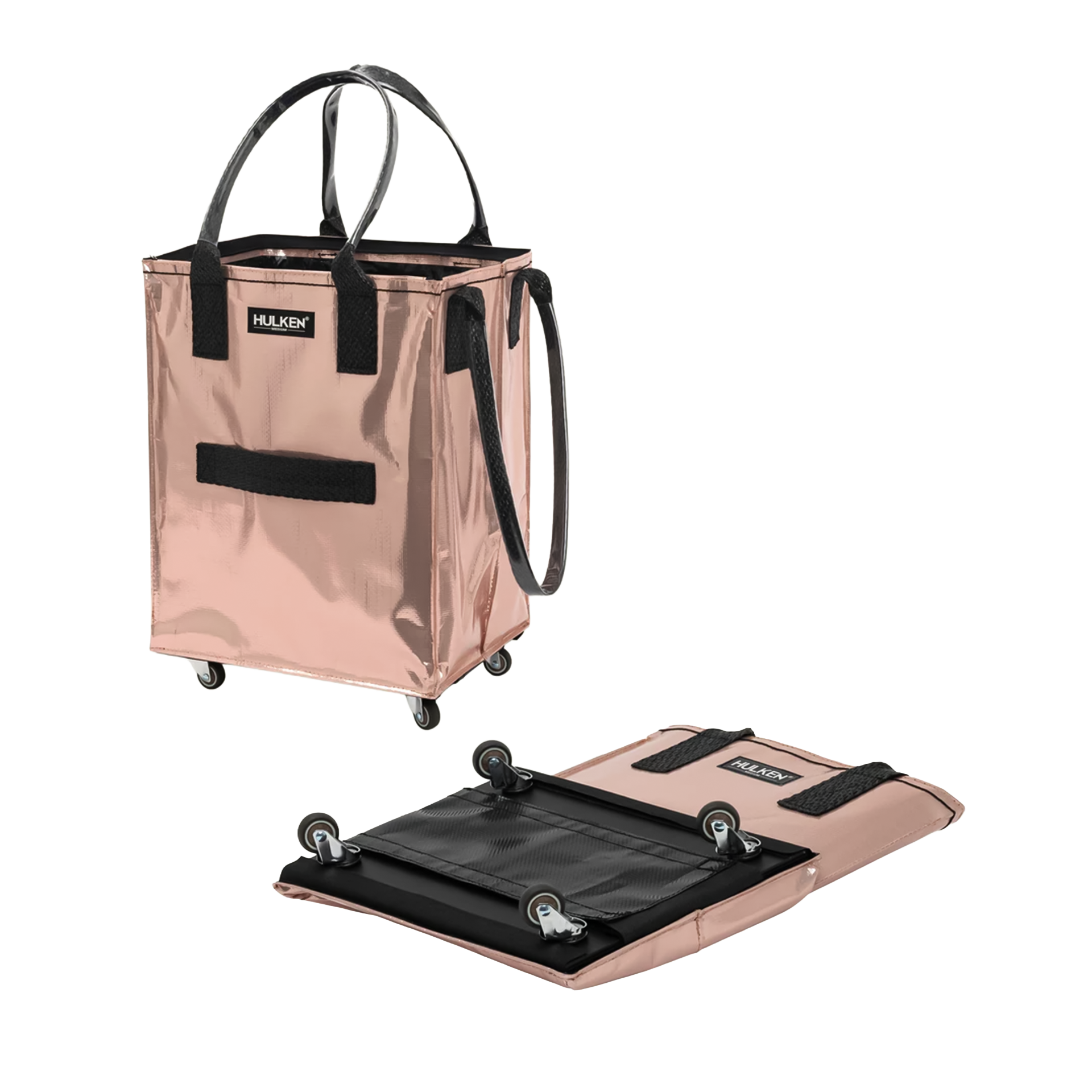 Hulken Original Rolling Tote Bag Everyday Hauls Medium Rosegold
