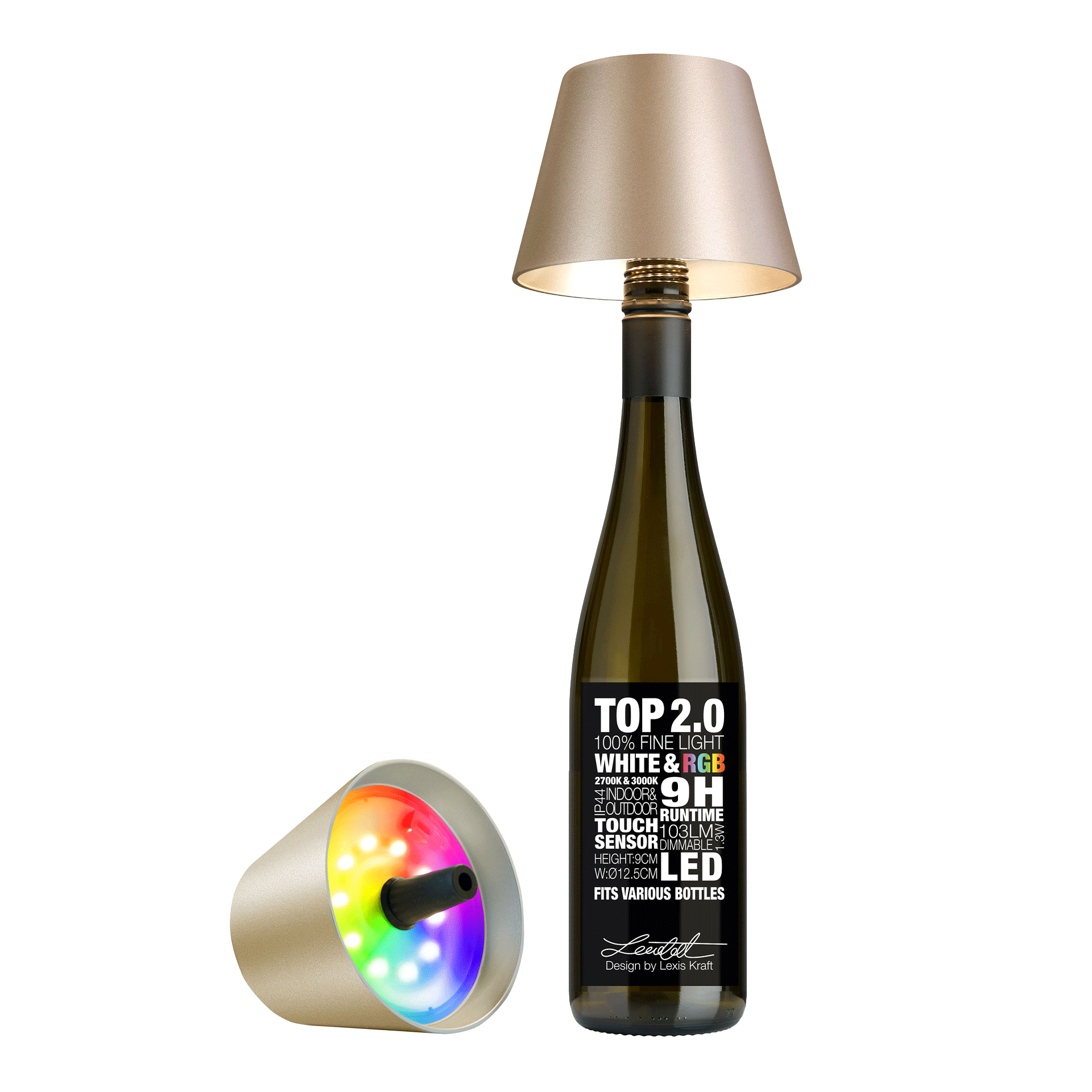 LED Bottle Light Dimmable Champagner
