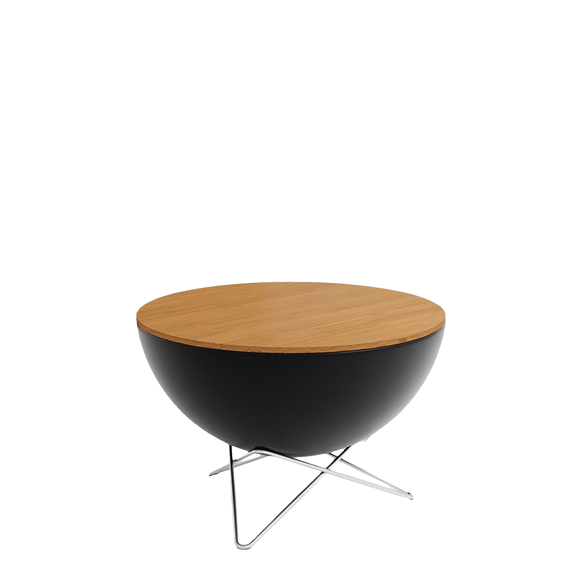 Board 70, Sessel, Beistelltisch, Rundtisch, Holzplatte, Metallbeine