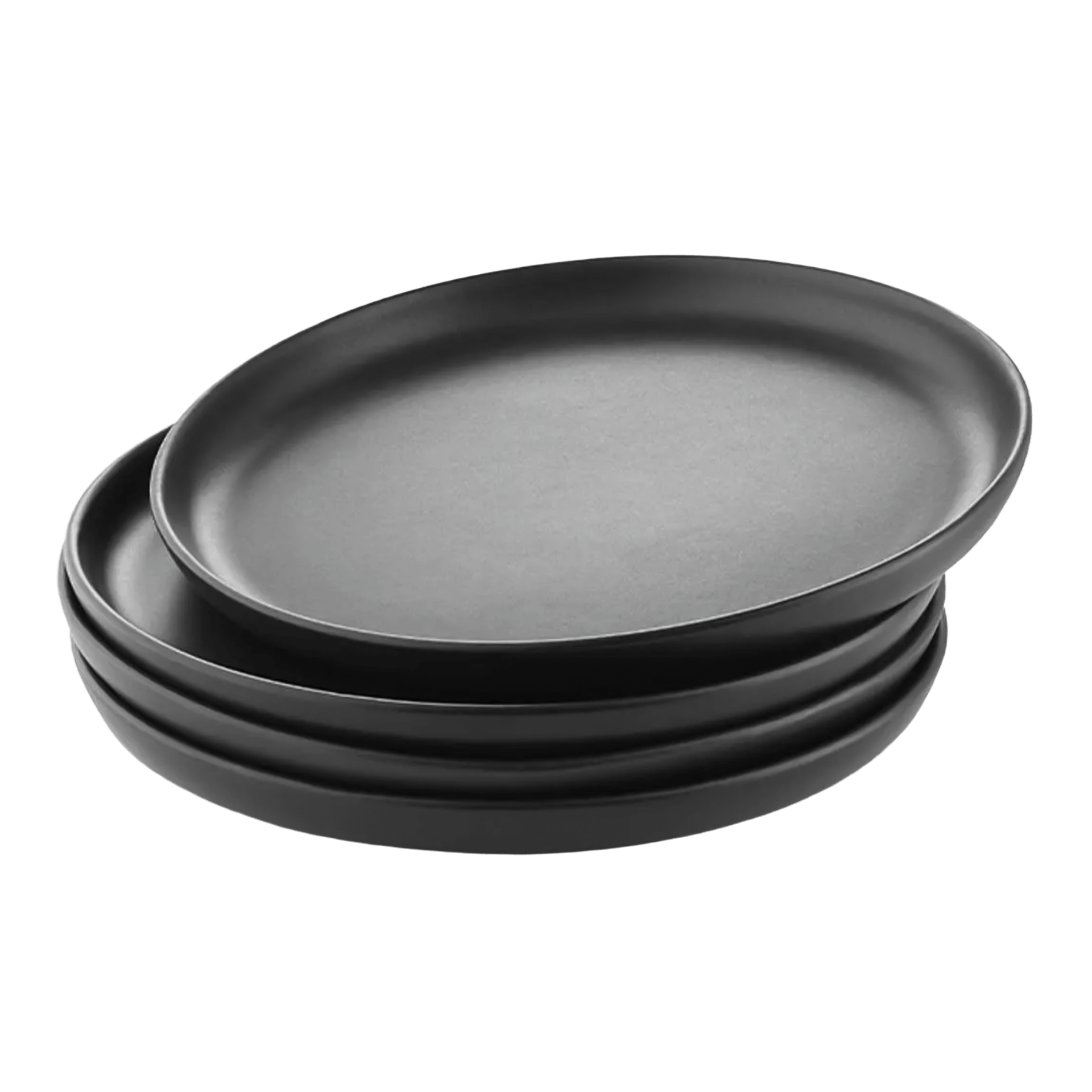 Plate Black 25 cm Set of 4, Tortenbodenform, Backform, Runde Form, Antihaft, Kuchenform