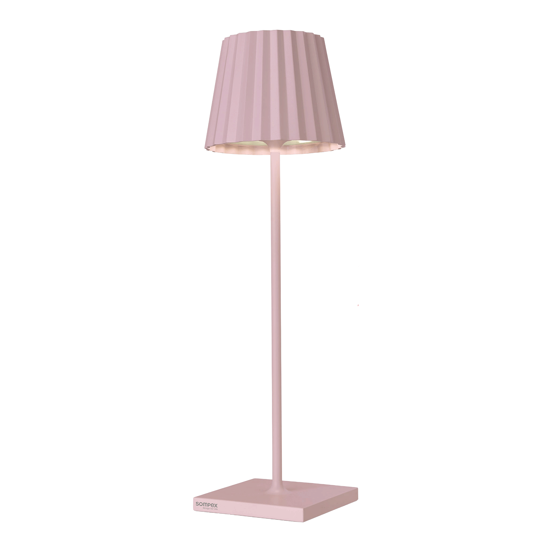 Rechargeable LED table lamp dimmable pink, Stehleuchte,  Lampenfuß,  pink,  Schirm,  modern