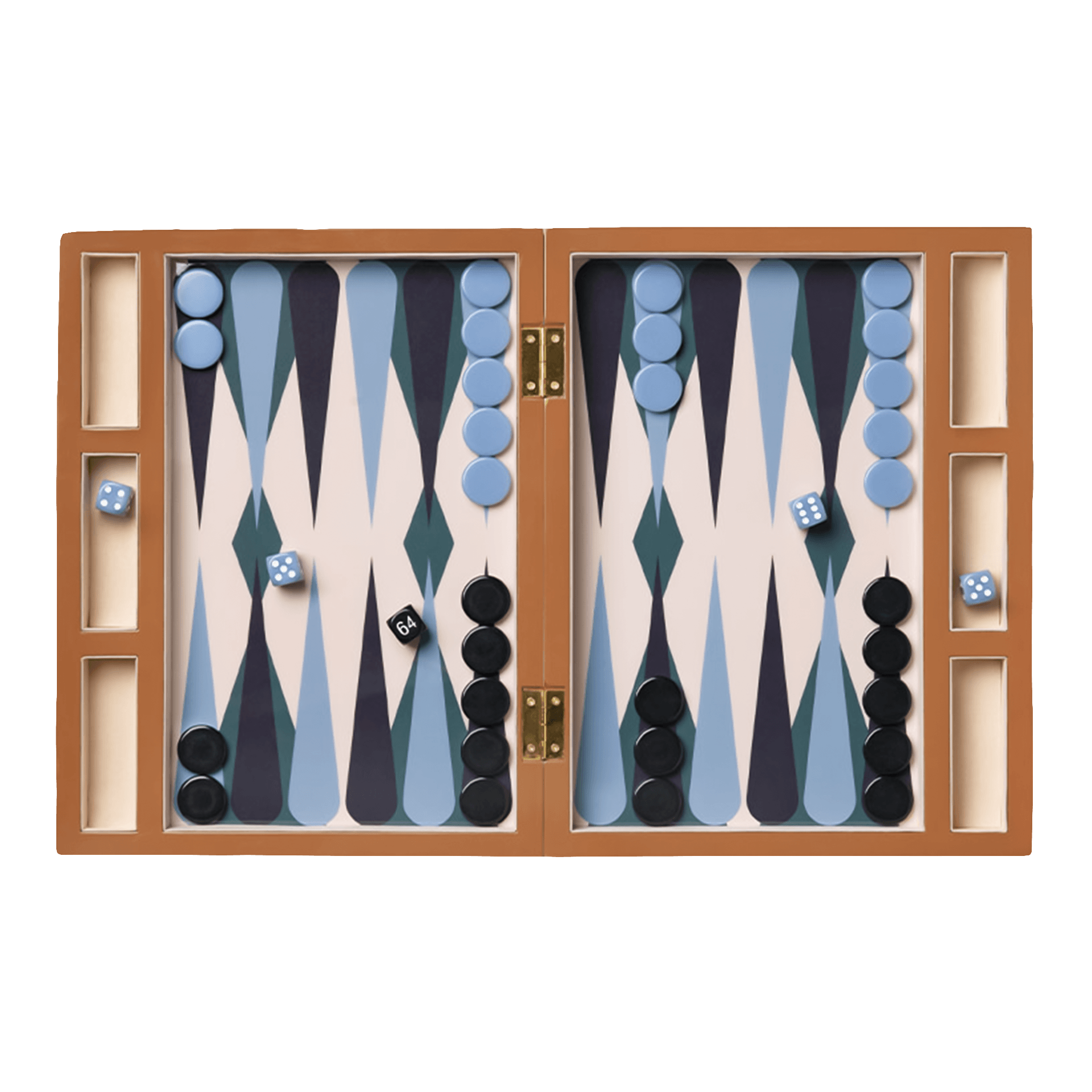 Backgammon Lackiert Braun