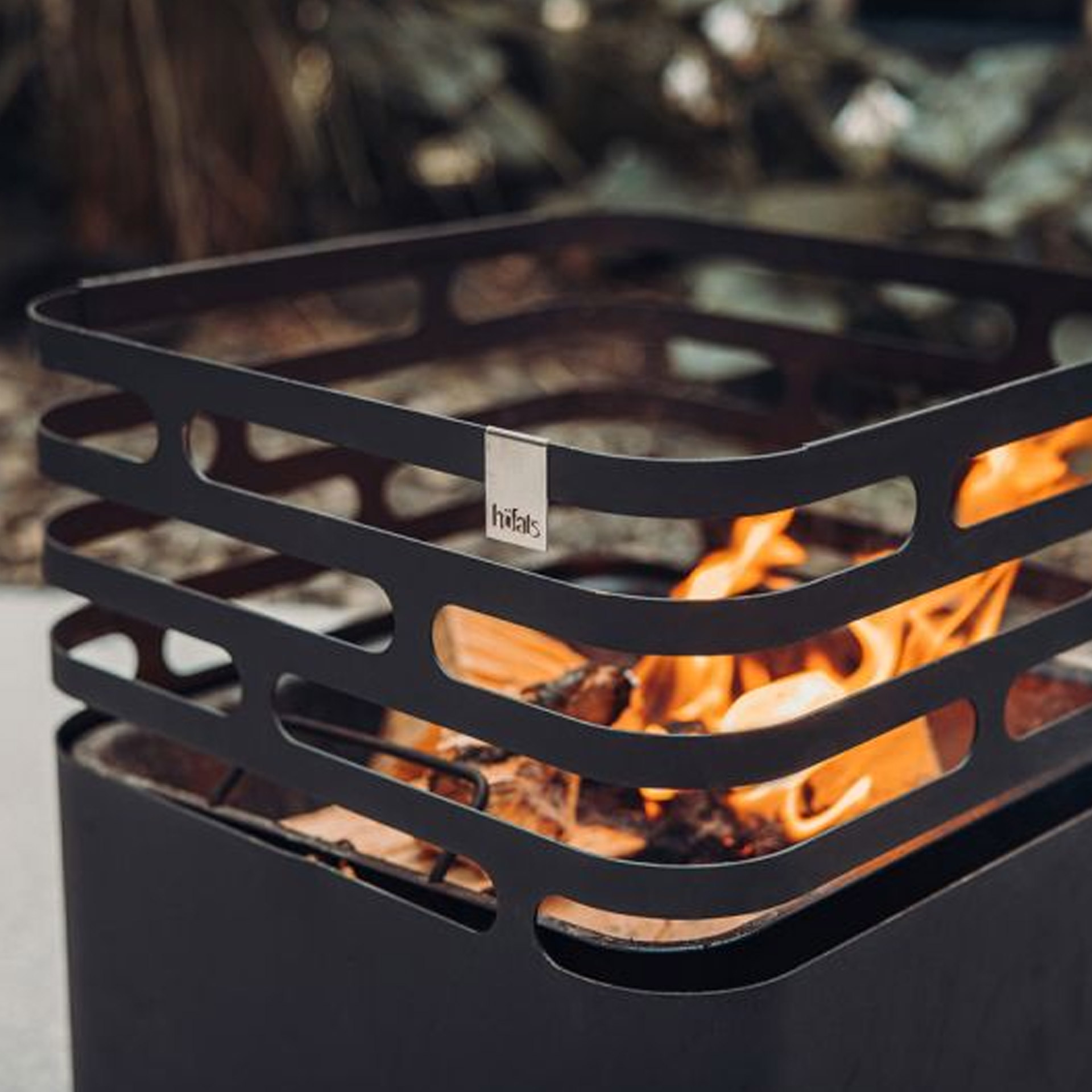 Fire basket black, Feuerstelle, Feuerkorb, Outdoor, Metall, Rauchfrei
