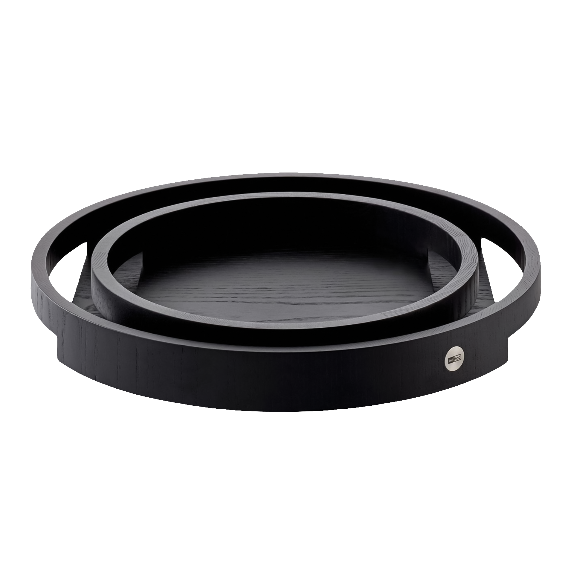 Serving Tray Round Black 50 cm, Sonnenblende Ring, Kameralichtschiene, Objektivring, Rundrahmen, Schwarz
