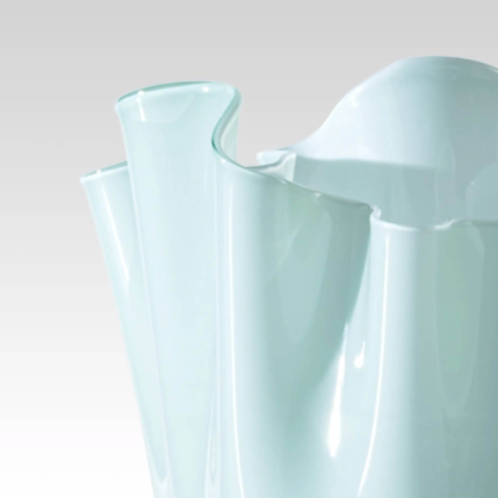 Venini Fazzoletto Vase Rio Grün 24 cm