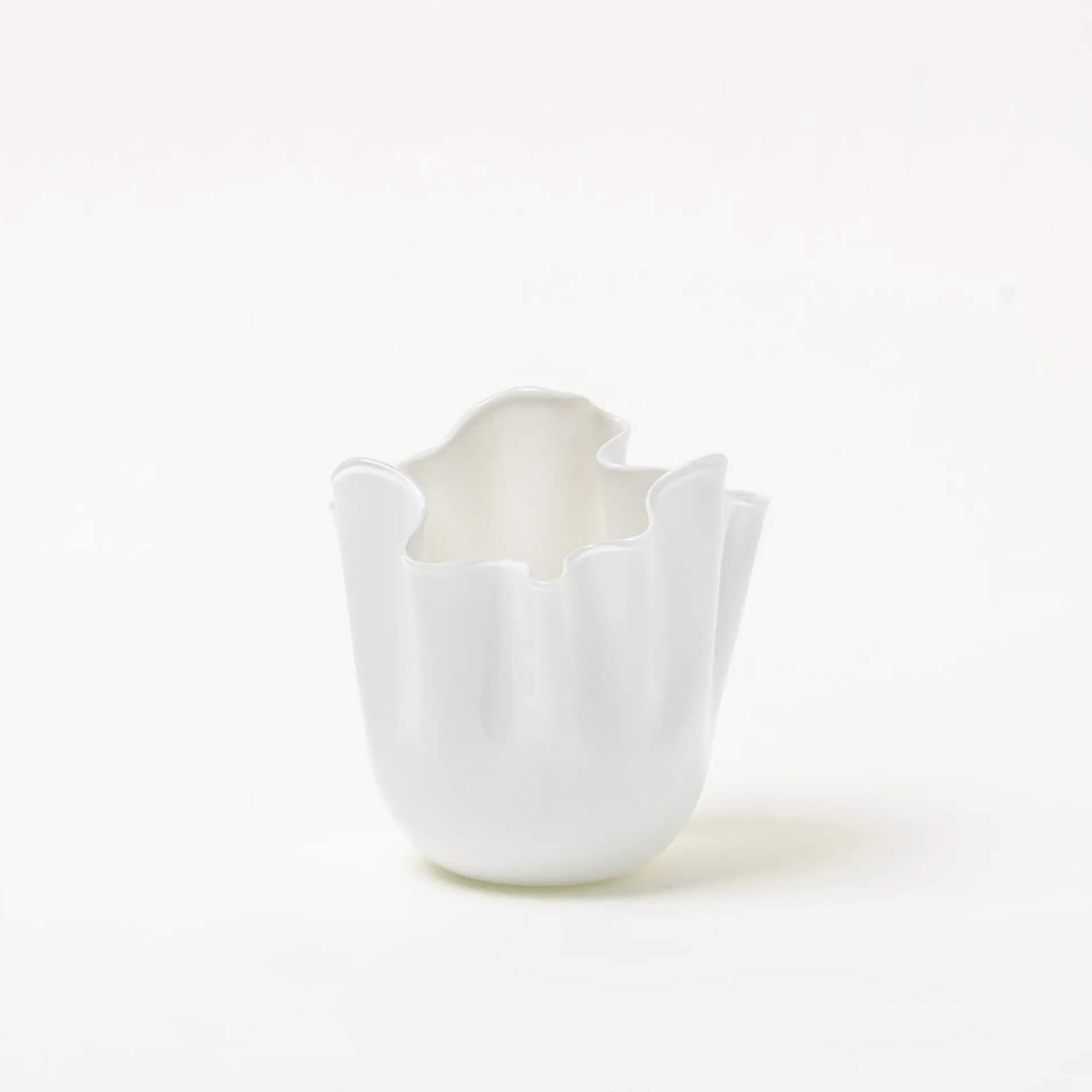 Venini Fazzoletto Vase Snow 13 cm