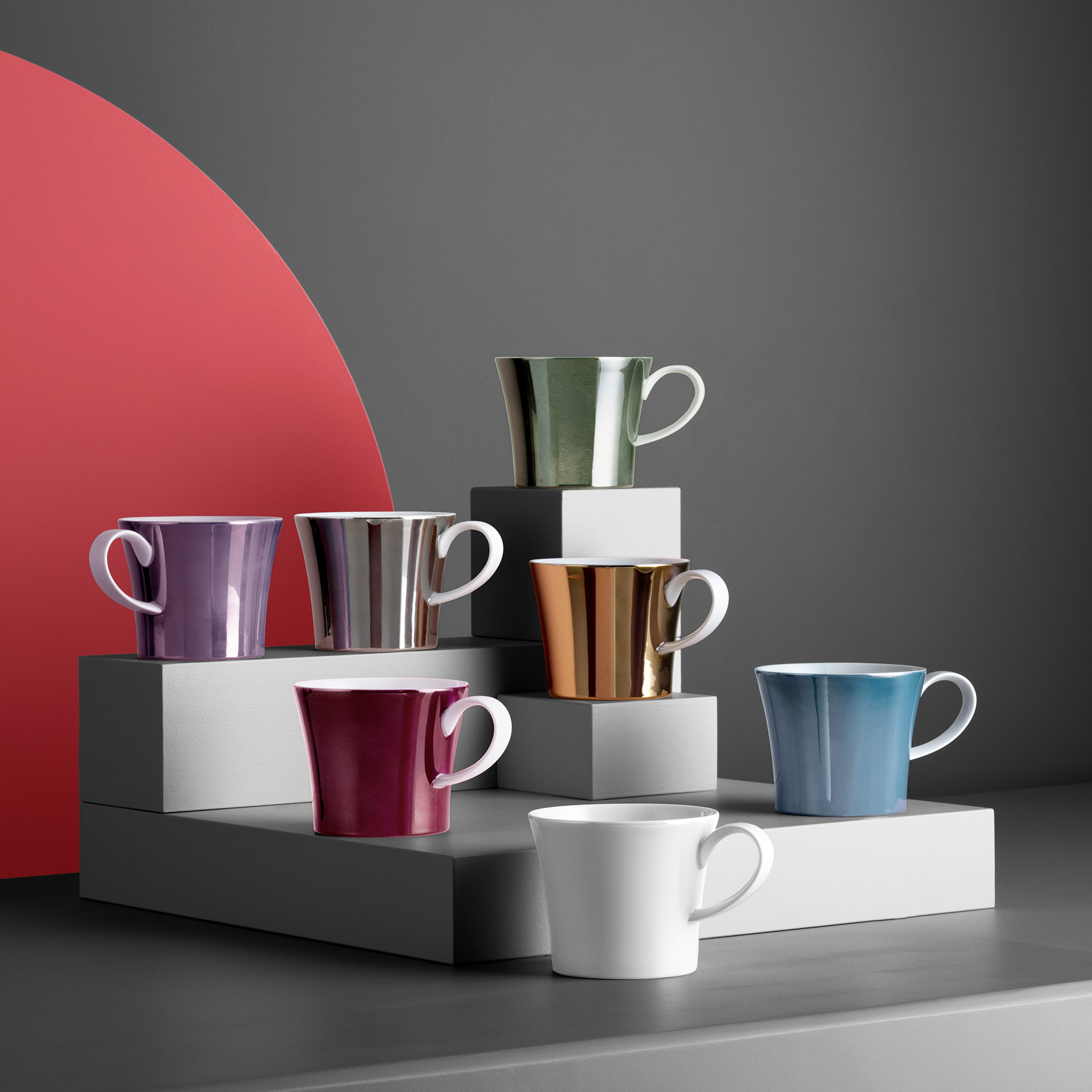 Breakfast Cup Prenzlauer Berg 0.30 l, Tassen, Becher, Porzellan, farbig, Mehrfarbig