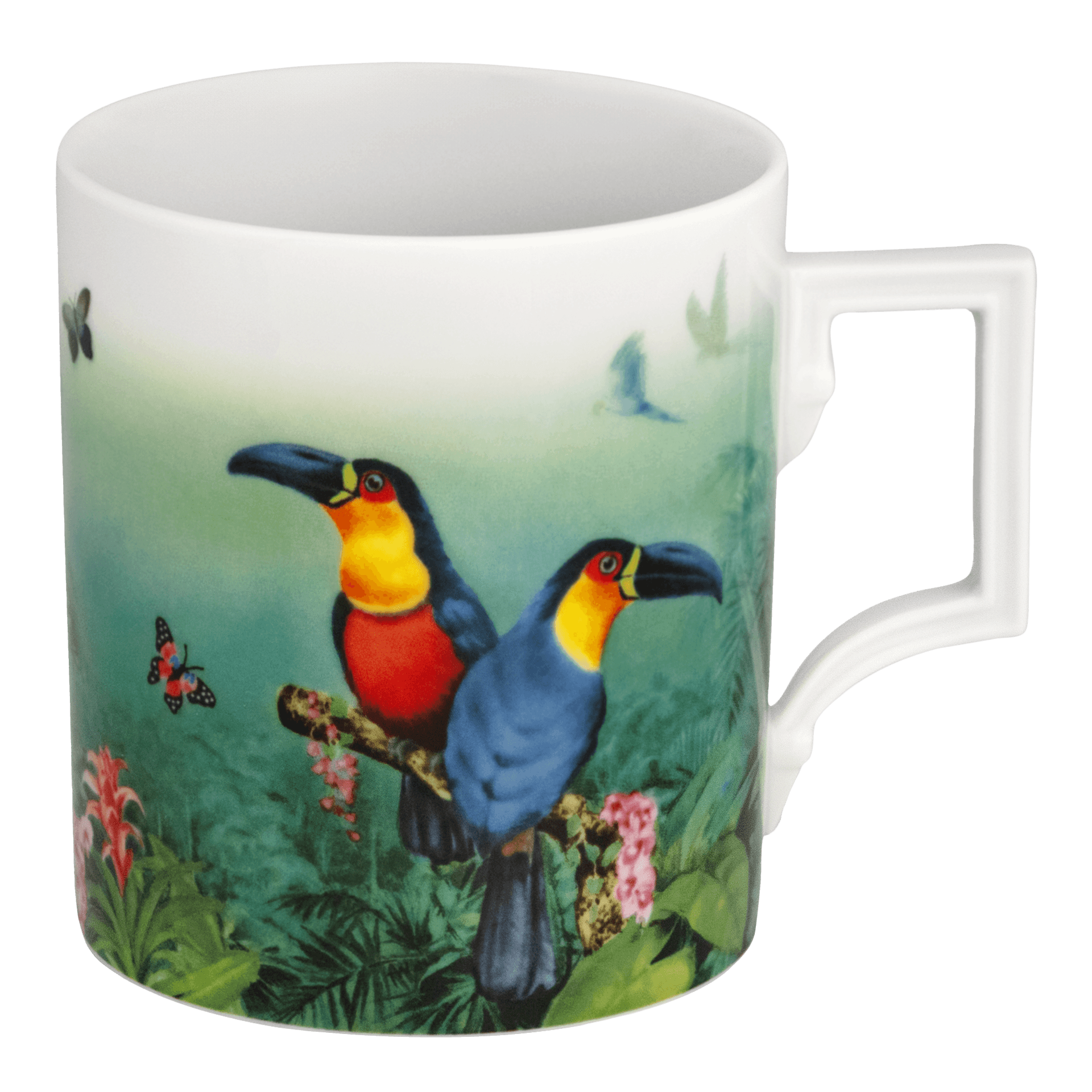 Meissen Amazonas Collection Henkelbecher Tucan