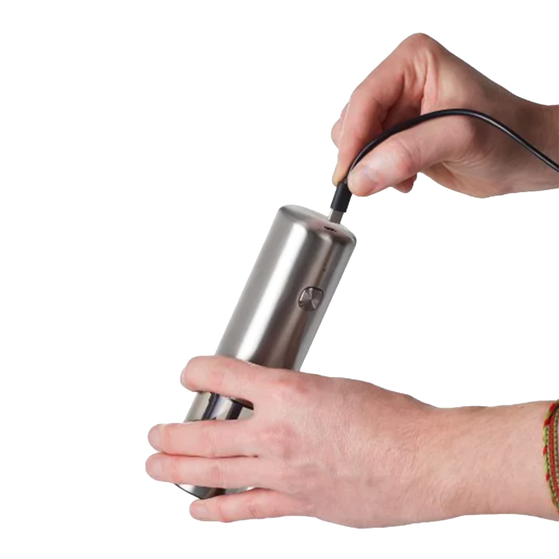 Electric Salt-/Peppermill Stainless Steel, manometer, Zylinder, Edelstahl, handheld, Sensor
