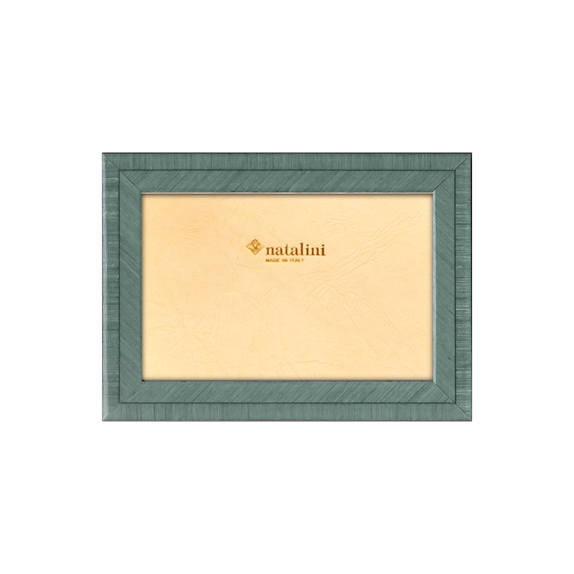 Picture Frame Azzurro Baby 13x18 cm, tabletop-frame, grüner rahmen, holzstruktur, innere mattierung, natalini rahmen