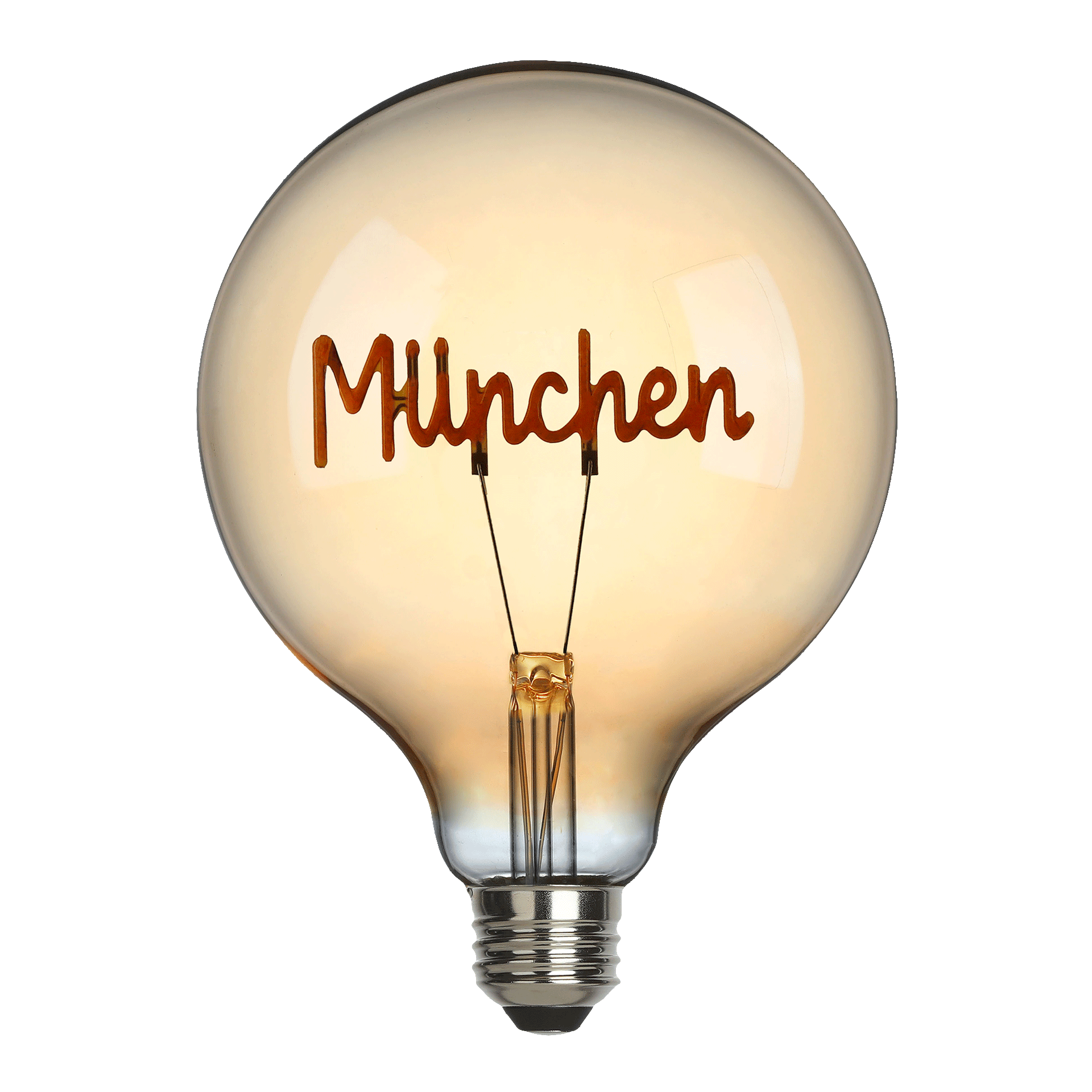 LED decorative bulb München, Glühbirne, Glühbirne mit Schrift, Edison-Lampe, Glühfaden, Beschriftete Glühbirne