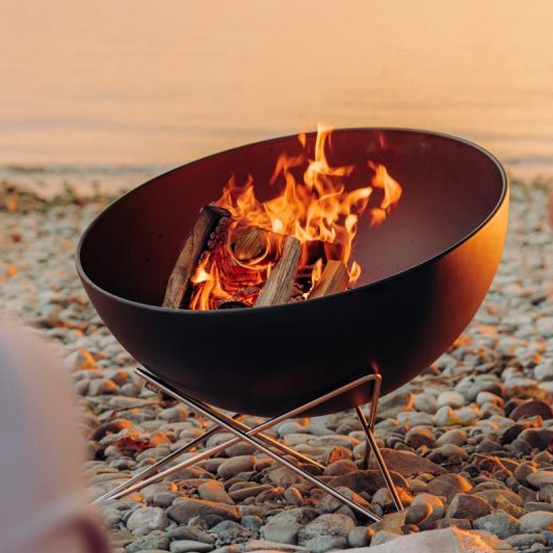 Fire Bowl 57 with star stand, Feuerstelle, Feuerkorb, Feuerschale, Schale, Grillkorb