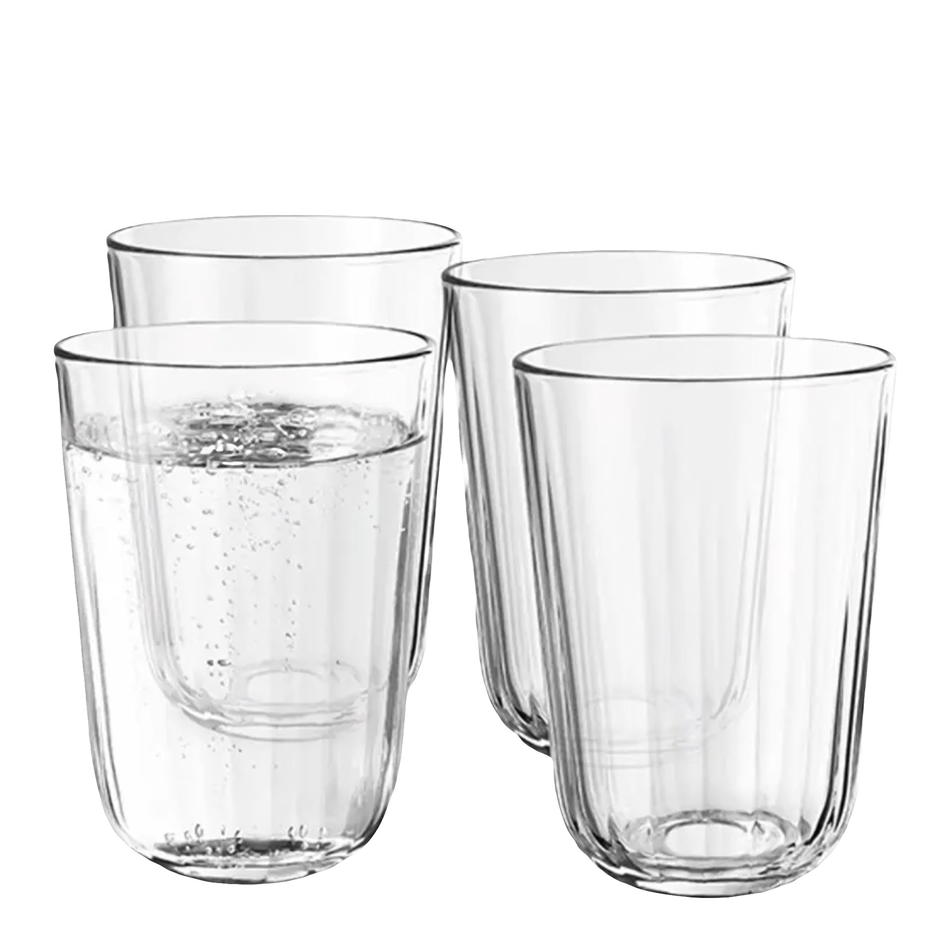 Glass 0.34 l Set of 4, Glas, Wasserglas, Stapelglas, transparent, Trinkglas