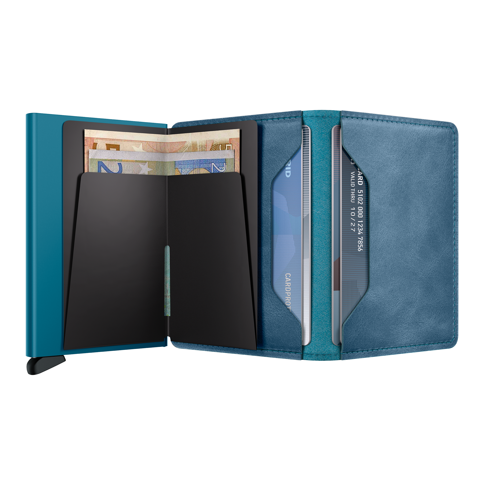 Secrid Slimwallet Vintage Teal, wallet, cardholder, billfold, blue, card slots
