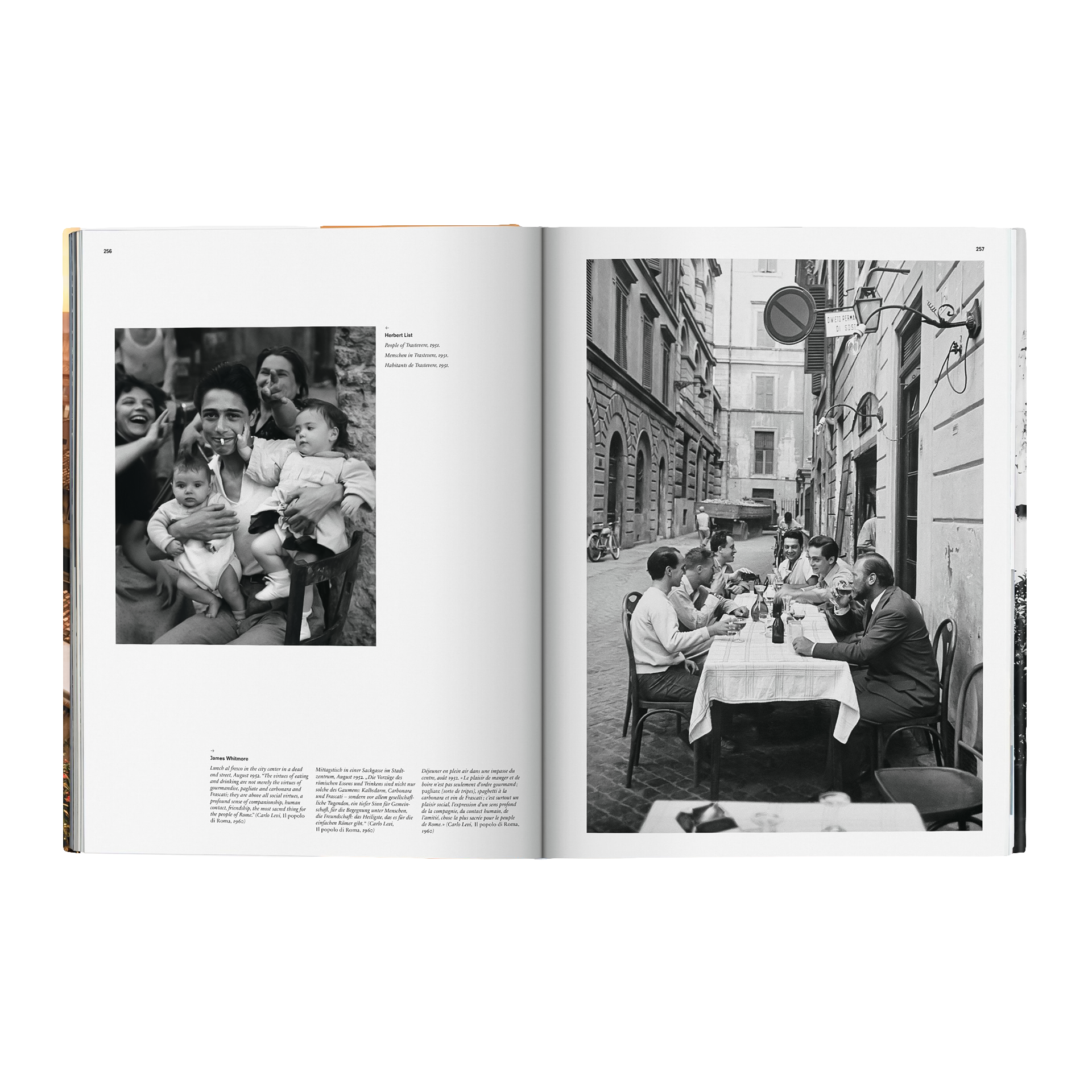 Coffee Table Book Rome, schwarz-weiß, familie, personen, außen-café, strassenszene