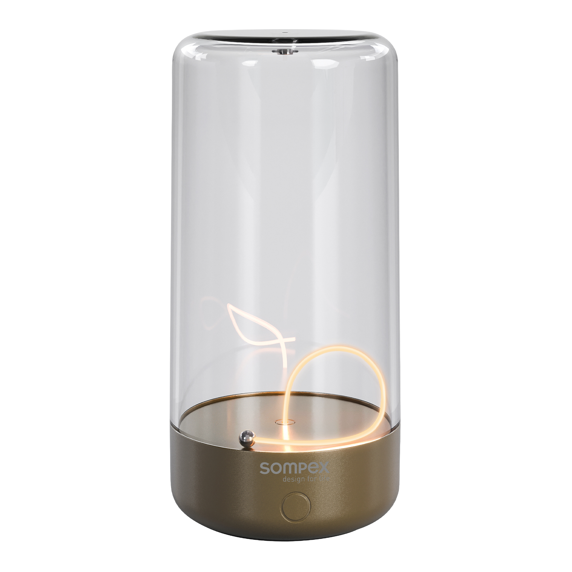 Rechargeable LED table lamp dimmable gold, Tischlampe, LED-Lampe, Glasrohr, Nachtlicht, Bronzefarben