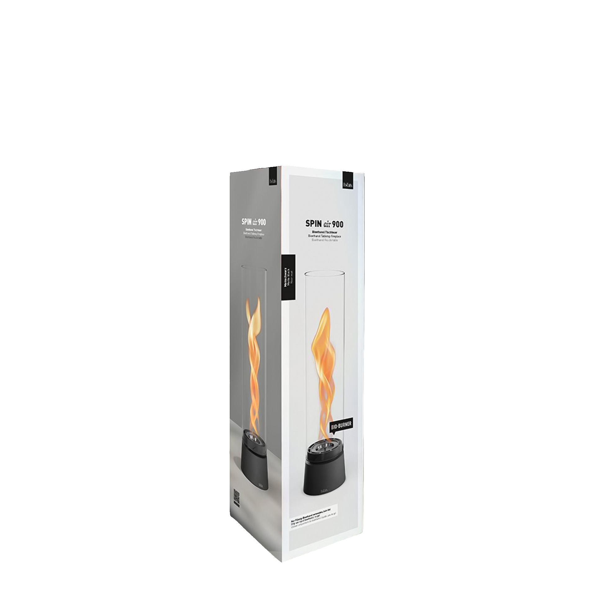 Tabletop Fireplace 900 Matt-black, gas, feuer, heizgerät, flamme, verpackung