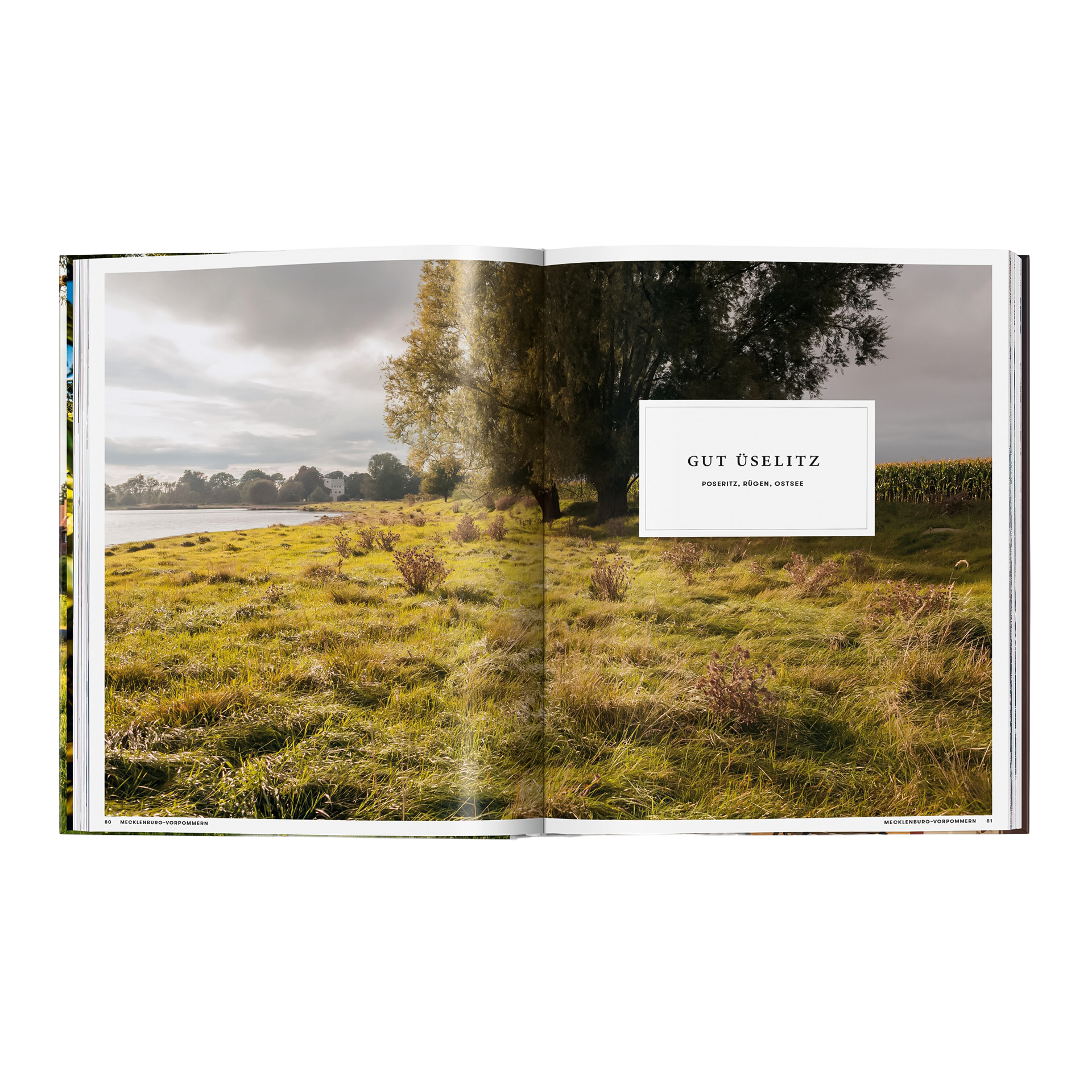 Coffee Table Book Great Escapes Germany, Landschaft, Wiese, Bäume, Fluss, Feldweg