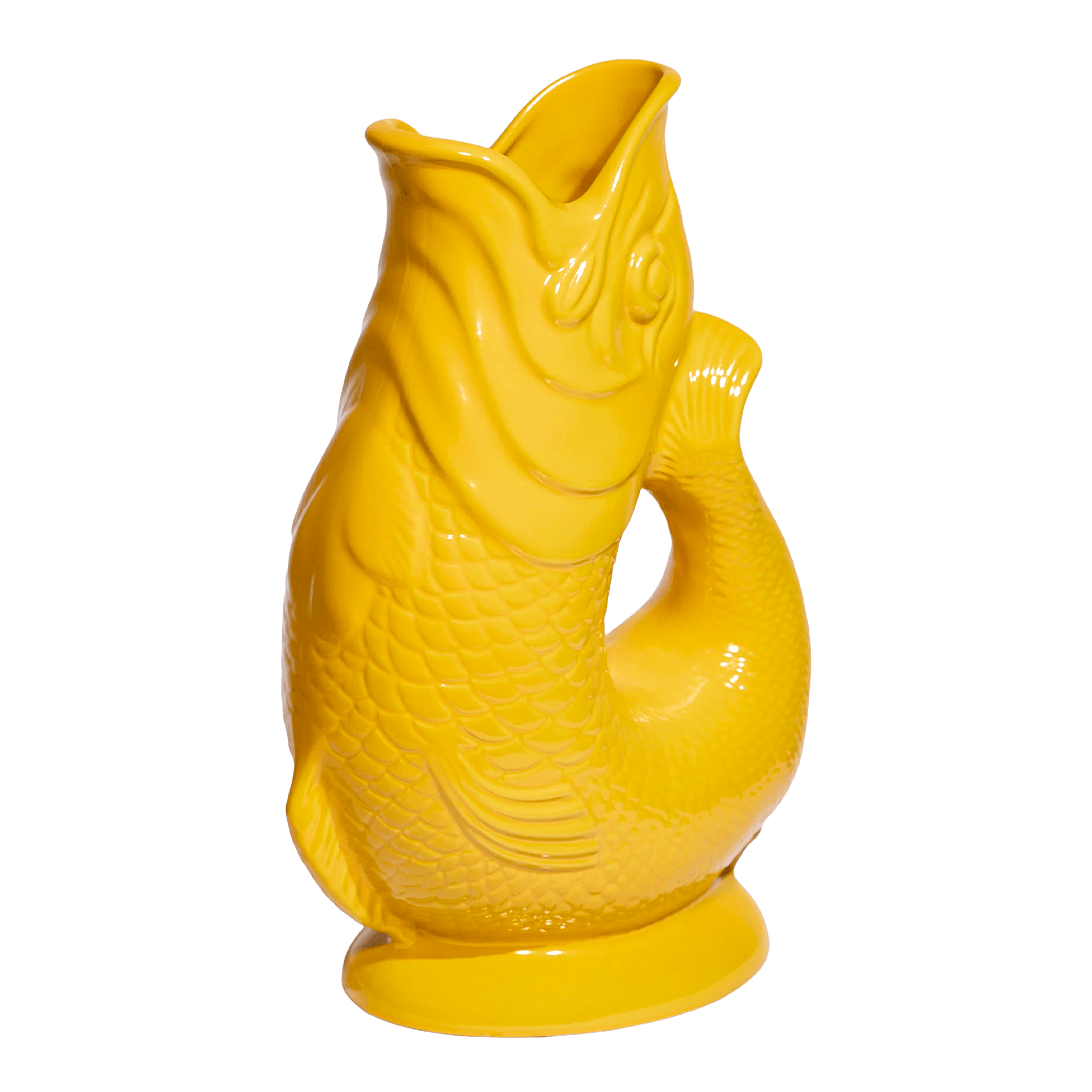 Jug yellow XL 1.20 l, Kunststofffigur, Karpfen, Gelb, Dekorationsfigur, Schaubegabe?